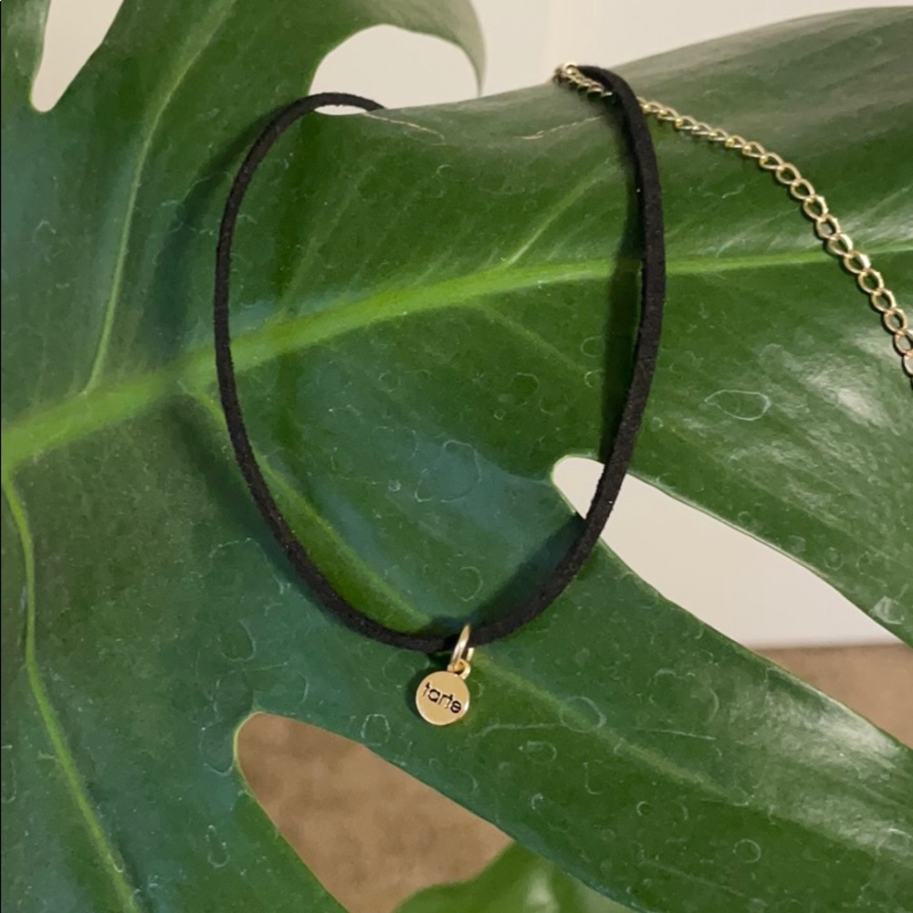 Black & Gold Suede Tarte Choker